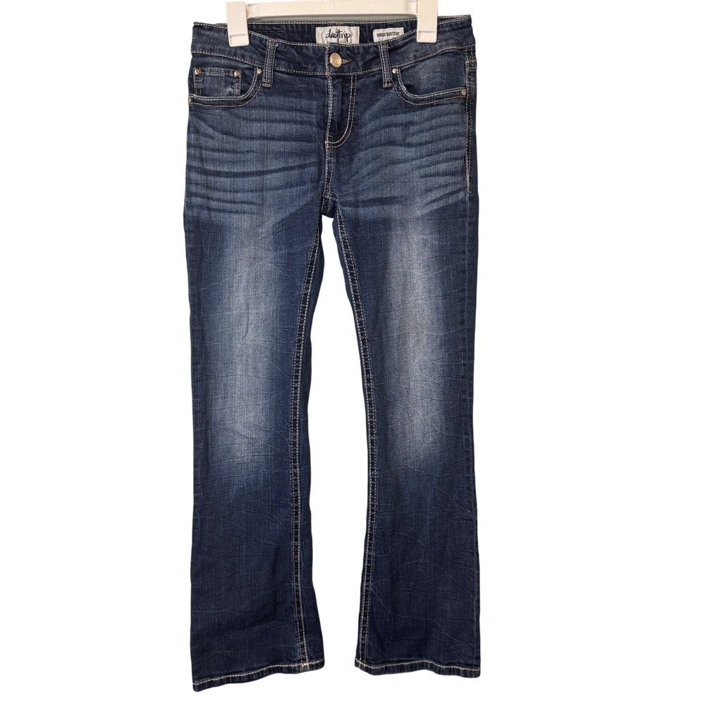 Daytrip Virgo Bootcut Jeans Dark Wash Flap Pocket Size 27R DBK4207